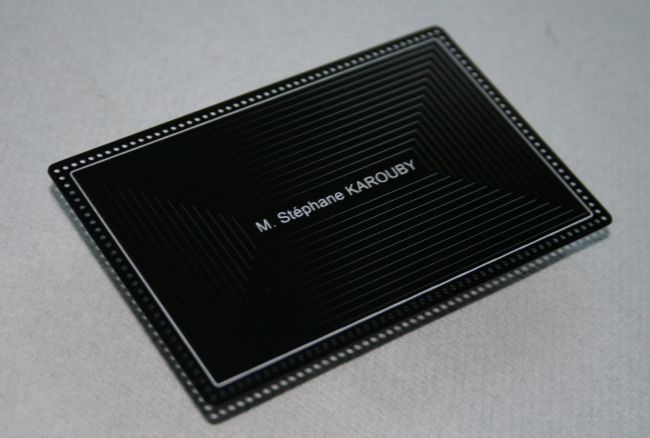 Carte de visite en métal Noir Aix en Provence 13